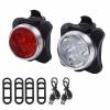 Cycling Clip Light Lamp Bicycle Bike 3 LED Head Front With USB Rechargeable Tail Clip Light Lamp